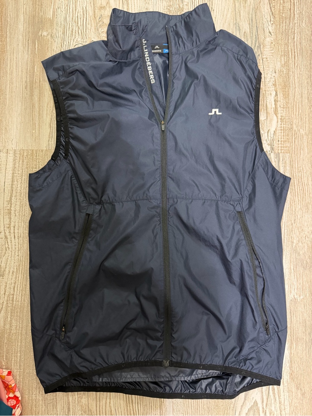 J.Lindeberg Navy Blue Sleeveless Wind Vest